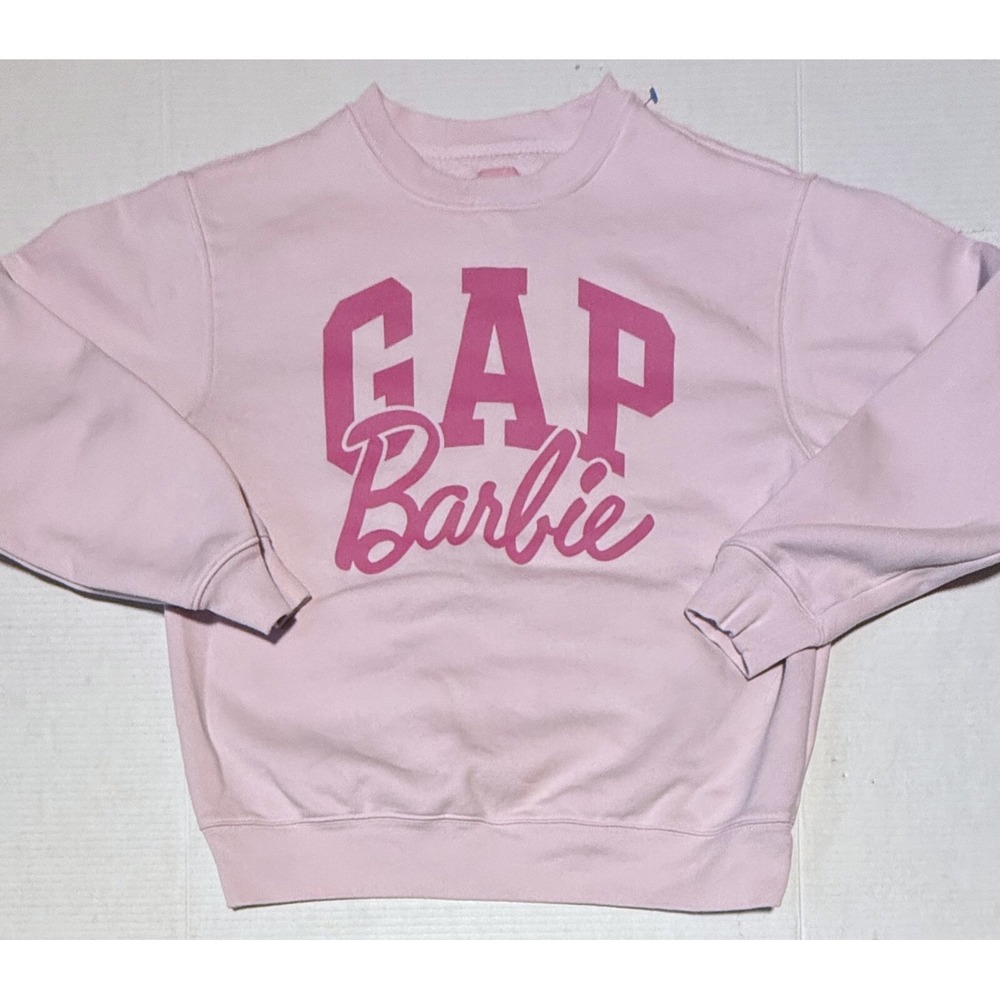 GAP BARBIE - Women's Arch Logo Pink Sweatshirt - Size Small